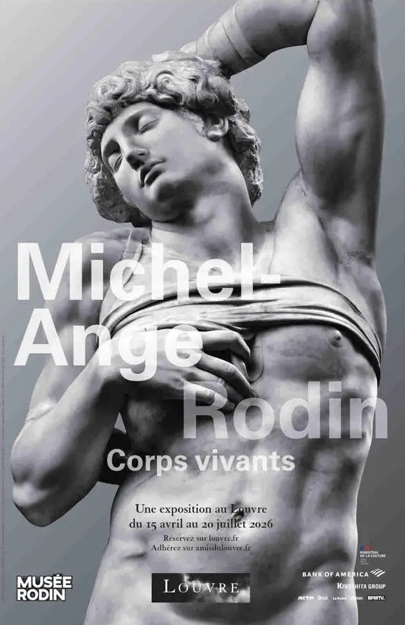 affiche expo Michel Ange - Rodin