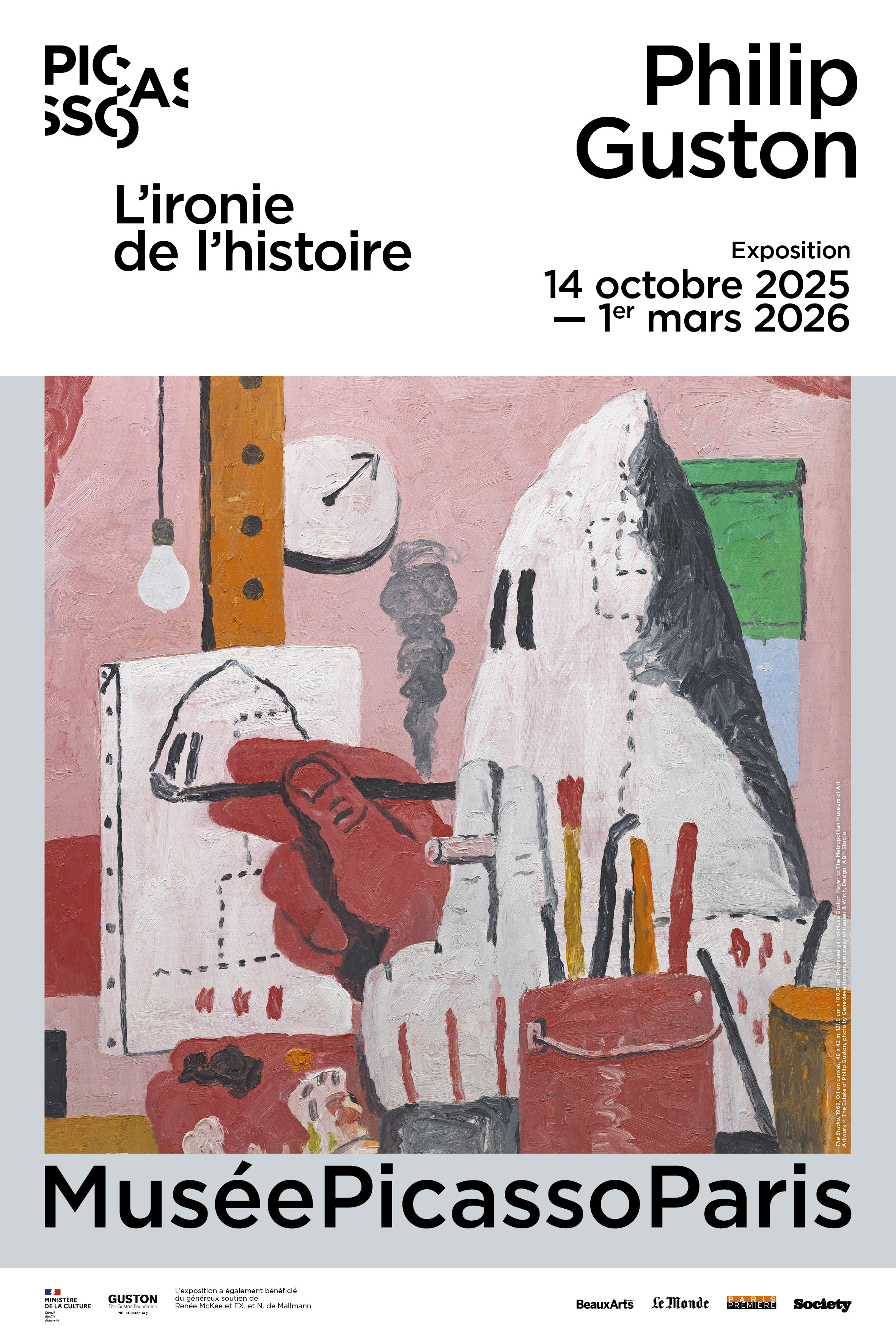 Exposition Collections privées affiche expo Philip Guston